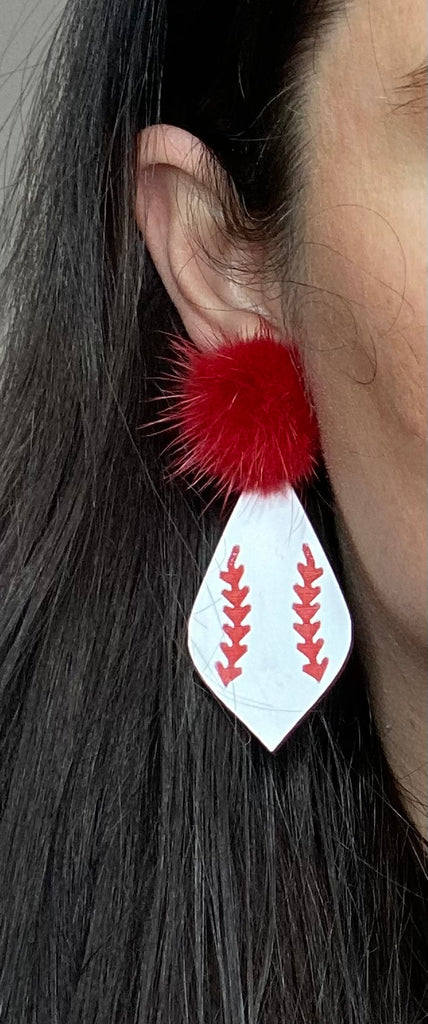 Baseball Earrings