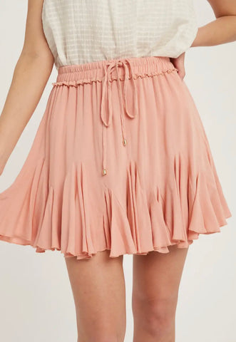 Scalloped Black Shorts