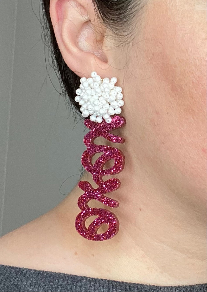 Valentine’s Day XOXO Script Earrings