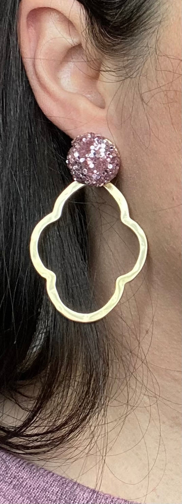 Blush Glitter Earrings