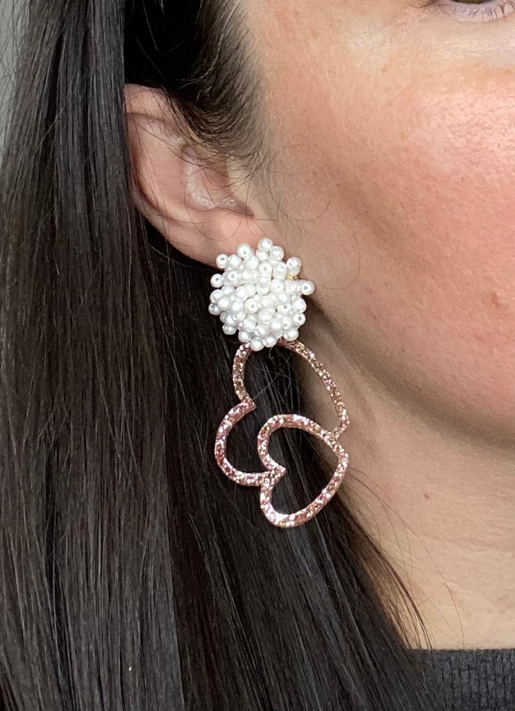 Valentine’s Day Double Heart Earrings