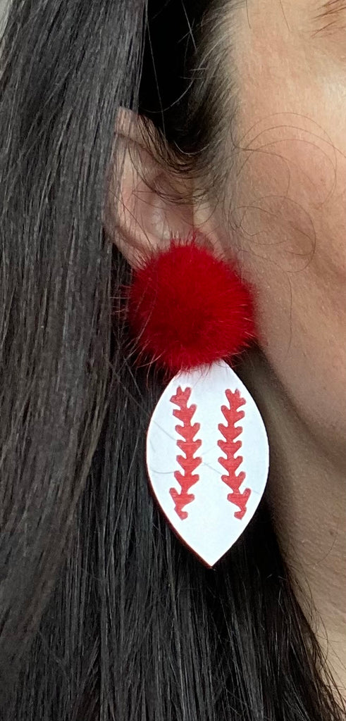 Baseball Earrings