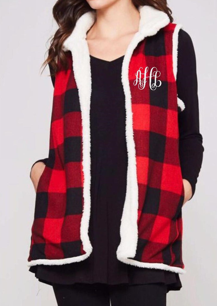 Buffalo Plaid Vest (S-XL)