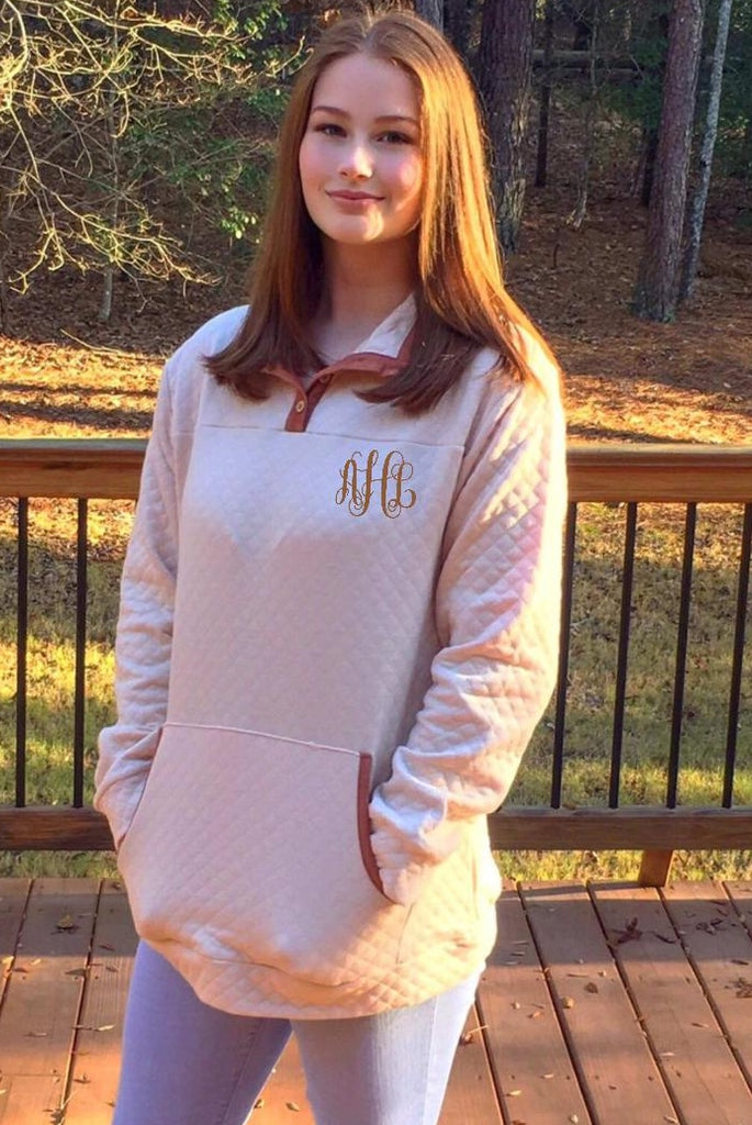 Quilted Cream Pullover (S-L)