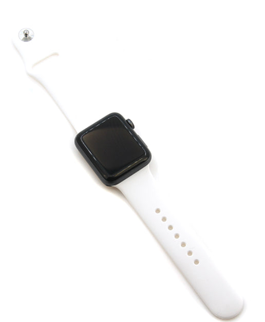 White Silicone Watch Band 38-40mm (can be personalized with engraving)