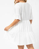 Feeling Flirty White Dress (Plus XL-2XL)