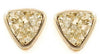 Gold Triangle Druzy Stud Earrings