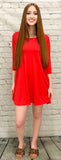 Red Hot Piko Dress (S-L)