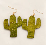 Cactus Earrings (91 color choices)