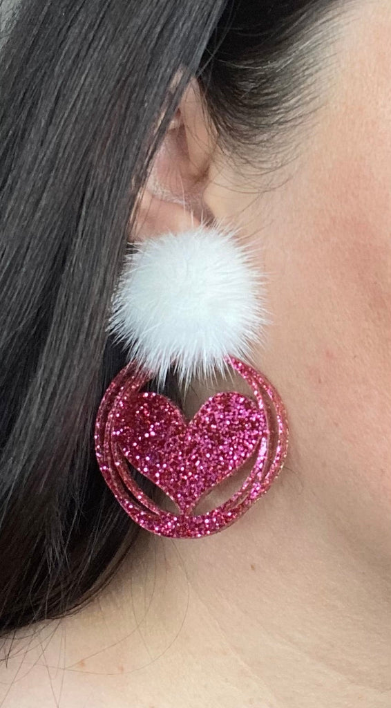 Valentine’s Day Beaded Heart Earrings