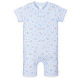 Henley Romper—Sea Turtles on Baby Blue (Feather Baby)