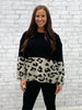 Leopard Accent Long Sleeved Sweater (S-L)