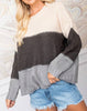 Cozy Striped Colorblock Sweater (XL-3X)