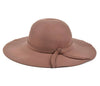 Women's Polyester Felt Floppy Wide Brim Bowknot Hat