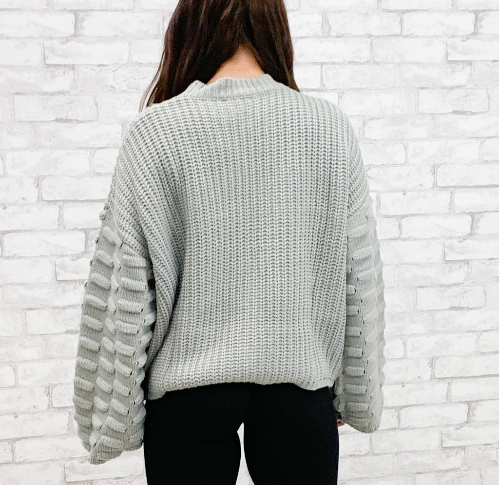 Gray Pom Pom Sweater (S-L)