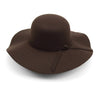 Women's Polyester Felt Floppy Wide Brim Bowknot Hat