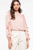 BLUSH TEXTURED WOVEN BLOUSE