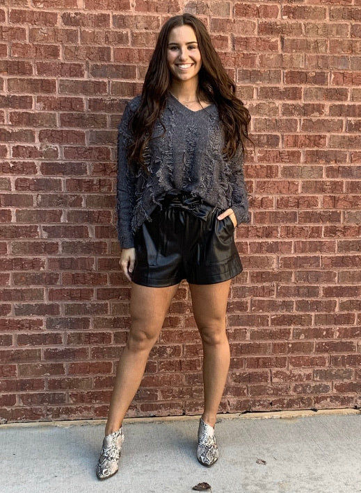 Faux Leather Shorts (S-XL)