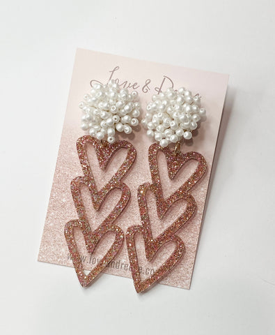 Valentine’s Day Double Heart Earrings