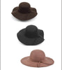 Women's Polyester Felt Floppy Wide Brim Bowknot Hat