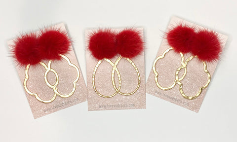 Pink Crystal Burst Earrings